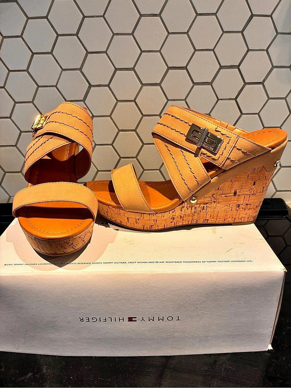 Tommy Hilfiger Wedge Sandals size 7.5